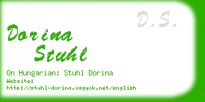 dorina stuhl business card